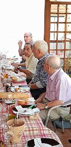 HOMMAGE A N.D. DE SANTA CRUZ A DALIAS DU 7 AU 10 JUIN 2019 (722) REPAS CHEZ ANGE AVANT LE DEPART 